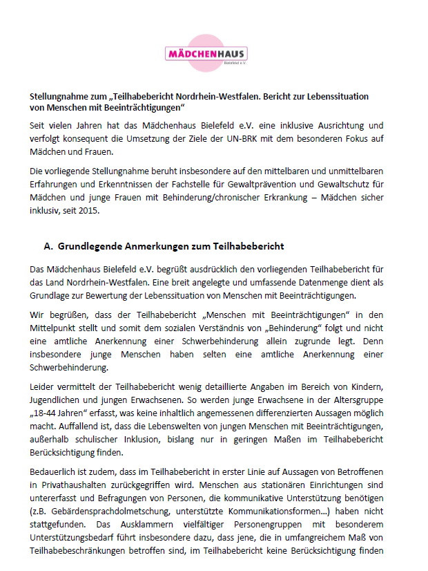 Teilhabebericht NRW