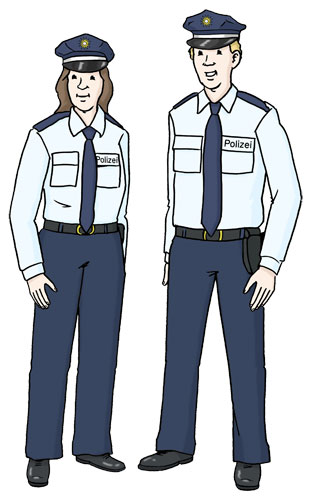 Zwei Polizist_innen