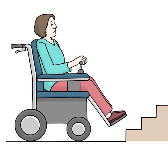 Frau im Rollstuhl